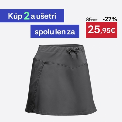 Quechua šortková sukňa NH500 na turistiku šedá