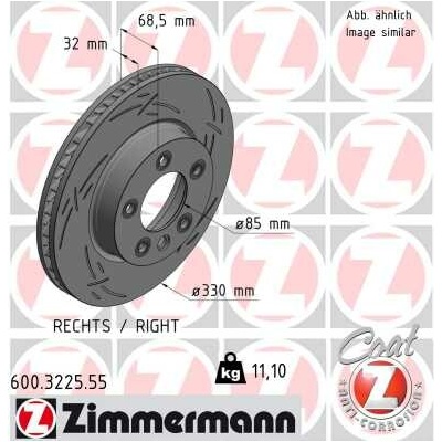 Brzdový kotúč ZIMMERMANN 600.3225.55 (600322555)