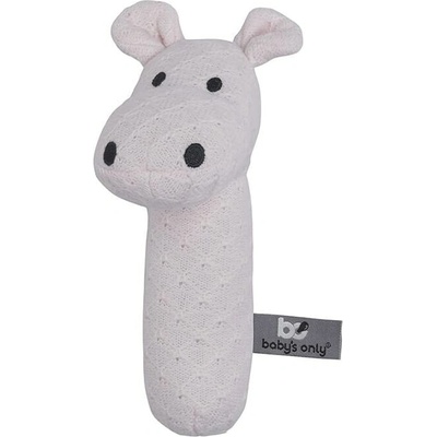 Baby's Only Pletené chrastítko Hroch růžové