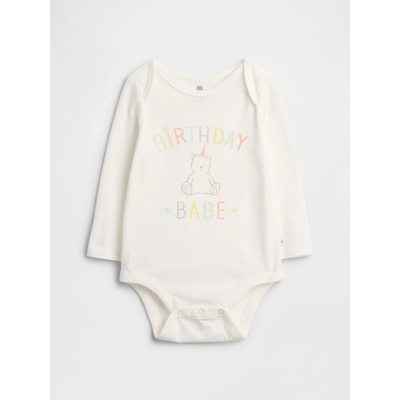 GAP Baby body Brannan Bear s potlačou Biela