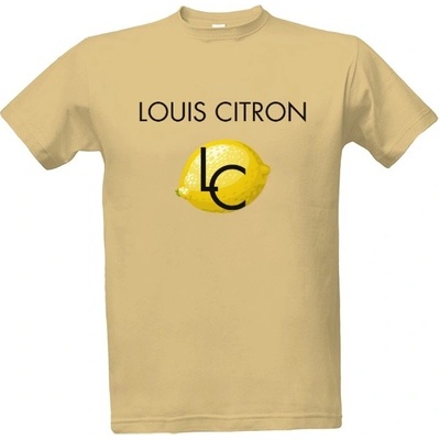 Tričko s potiskem LOUIS CITRON pánské písková
