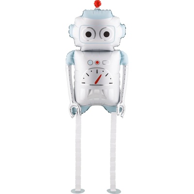 PartyDeco Fóliový balón chodiaci - Robot 37 x 80 cm