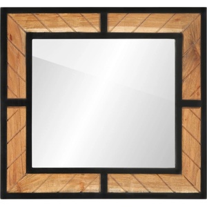 vidaXL Огледало за баня 60x1x55 см масивна акация (372750)
