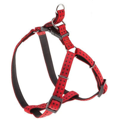 Ferplast Cricket Harness Large - Двупластов с мека подплата регулируем нагръдник за кучета с гръдна обиколка от 54.5 до 77.5 см. - червен