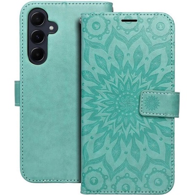 Forcell Кожен Калъф за Samsung A55, Forcell Mezzo Book Case Sun, Зелен (5903396267727)