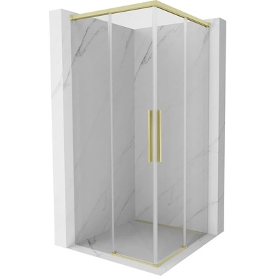 Mexen Rox Duo плъзгаща се душкабина 100 x 100 см, прозрачно, златно четкано (8C2D-100-100-55-00)