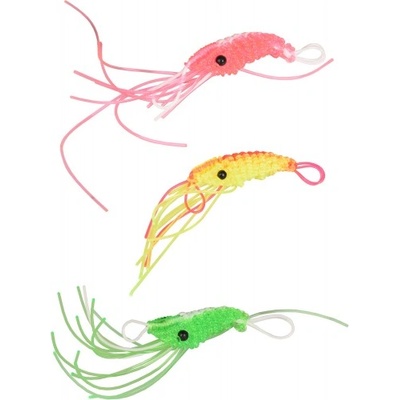 Flamingo Toy Isaiah Shrimp Multiple colours - играчка за котка, пластмасова скарида, 8 х 1, 5 см - 1 бр, Белгия - 502074