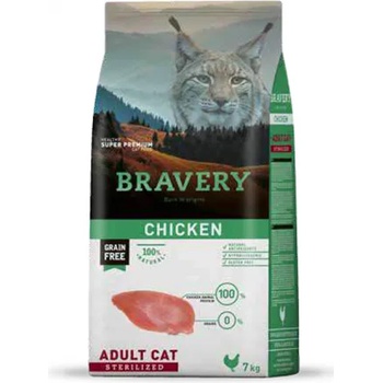 Image 1 of Bravery Chicken Sterilised Adult Cat - Пълноценна храна за израснали кастрирани котки от всички породи с пилешко 7 кг