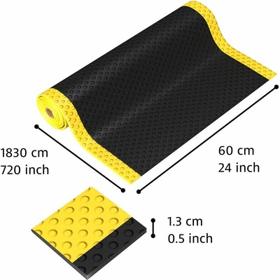 Notrax 417 Bubble Sof-Tred Protiúnavová rohož s vrstvou Dyna-Shield a bublinovým vzorom čierna / žltá 60 cm x 18,3 m
