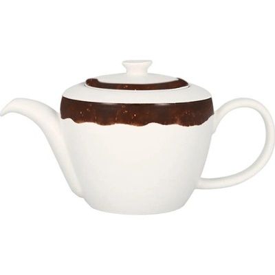 RAK Porcelain Woodart konvička na čaj s pokličkou tmavěhnědá 400 ml