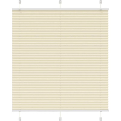 vidaXL Плисирана щора Cream 115x100 cm Ширина на плата 114, 4 cm (4015282)