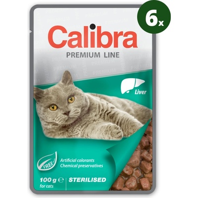 Calibra Cat Premium Sterilised Liver 6 x 100 g