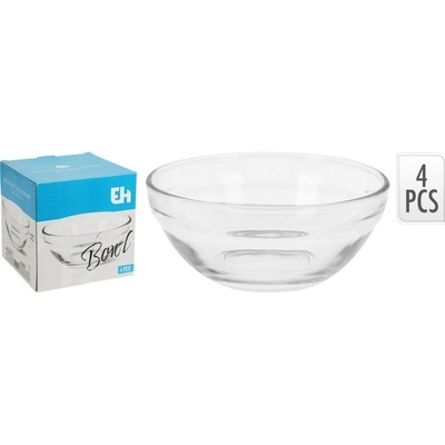 Excellent Sada servírovacích misek sklo KO-YE6000280 4 ks 14 cm