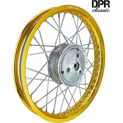 Kolo kompletní Pionýr 05, 20, 21, 23 - ráfek Al. zlatý + paprsek chrom - DPR
