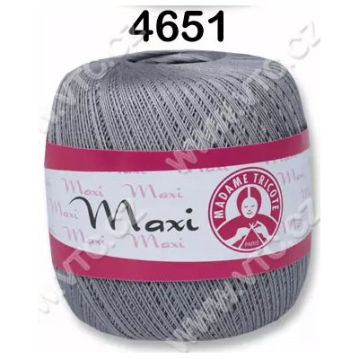 MADAME TRICOTE PARIS Příze Maxi - klasická i Metallic Maxi: 4651 Šedá