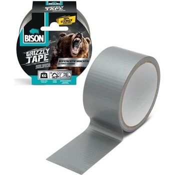 BISON Grizzly tape 10m Stříbrná