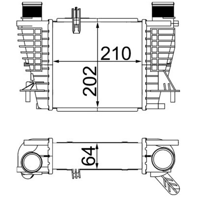 Chladič plniaceho vzduchu MAHLE ORIGINAL CI 264 000S (CI264000S)