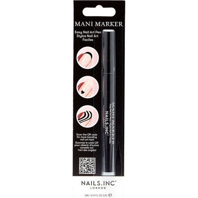 Nails Inc. Mani Marker Black pero na nehty 14 ml