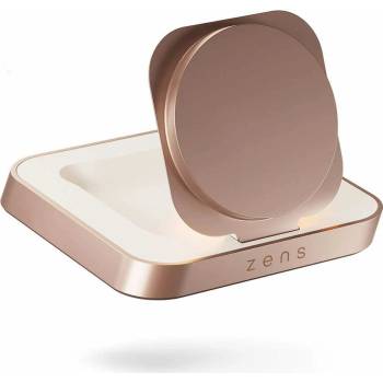 ZENS Aluminium Nightstand Wireless Charger 15W Qi ZESC16W - поставка (пад) за безжично зареждане за iPhone с Magsafe (мед)