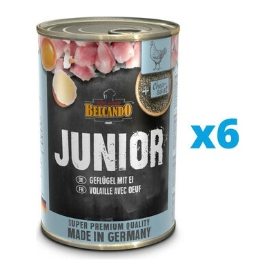 Belcando Super Premium Junior Hydina vajcia 6 x 400 g