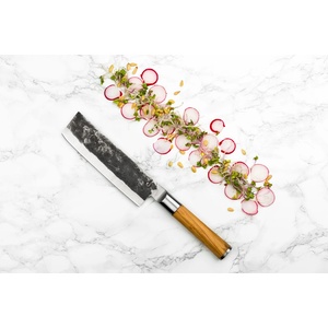 Forged Кухненски нож Forged - Ръчна изработка - японска стомана 440С - Холандия - Серия Olive - Nakiri 17см