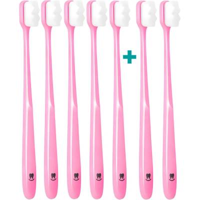 Nanosmile Ultrajemný zubní kartáček Pink 7 ks