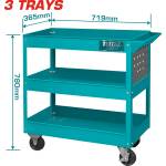 TOTAL Количка за инструменти total industrial, 3 рафта, празна (tl ind thptc301)