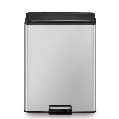 EKO-Europe EKO Кош за разделно събиране ESSENTIAL - 2 х 20 л. - хром мат (EKO 822840 - Matt s/s)