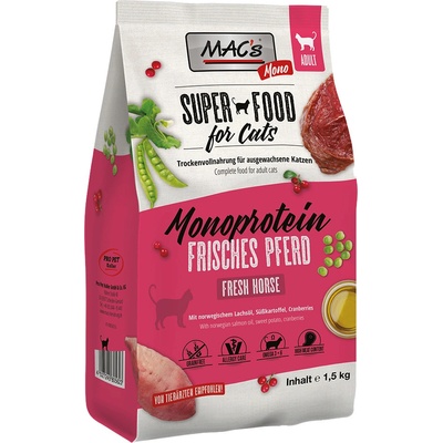 MAC's Superfood for Cats Adult Monoprotein Kůň 2 x 1,5 kg