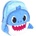 Плюшена раничка BabyShark, синя