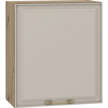 ЕВРОМАР Кухненски шкаф за горен ред за вграден аспиратор modena ВВ60/68 слонова кост / дъб артизан