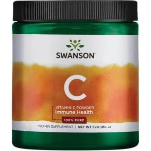 Swanson Vitamin C Powder, 100% Pure, 454 g, Swanson (SW1130)