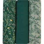 KikkaBoo Комплект 3 бр муселинови пелени 100х100 см Secret Garden Green (31103010104)