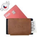 FIXED Tiny Wallet kožená peněženka z pravé hovězí kůže Torcello hnědá FIXW-STN2-BRW