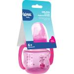 Wee Baby Преходна чаша с дръжки Wee Baby - Galaxy, PP, 125 ml, розова (753)