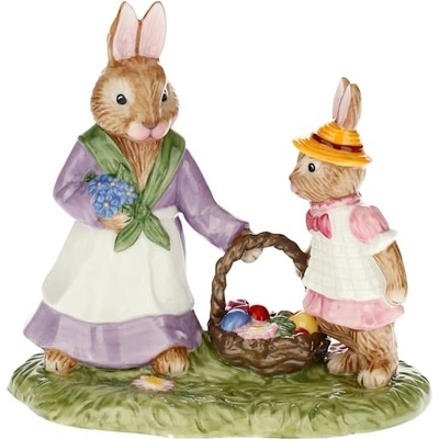 Villeroy & Boch Bunny Tales veľkonočná dekorácia, zajačiky s košíčkom