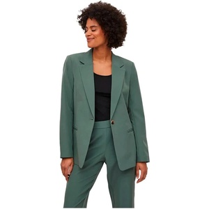 VILA Сако Vila Lowny Straight blazer - Green (Duck Green)