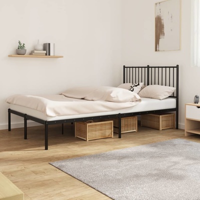 Petrashop 350861 Kovový rám postele s čelem černý