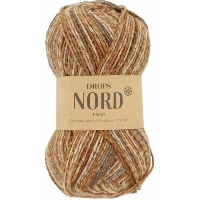 Drops Nord Print 104 hnedá
