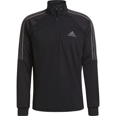 Adidas Мъжко горнище с цип Adidas Sereno Long Sleeve Zip Top Mens - Black/Grey