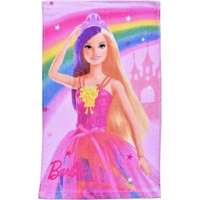 Carbotex dětský ručník Barbie růžový svět 30 x 50 cm