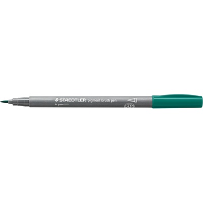 STAEDTLER Флумастер Staedtler Pigment Brush 371, ТЪМНО ЗЕЛЕН (31656-А-ТЗЕЛЕН)
