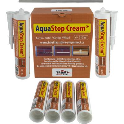 TRUMF sanace s.r.o. AquaStop Cream® - 6x kartuš 310ml + 2x PET trubička 50cm