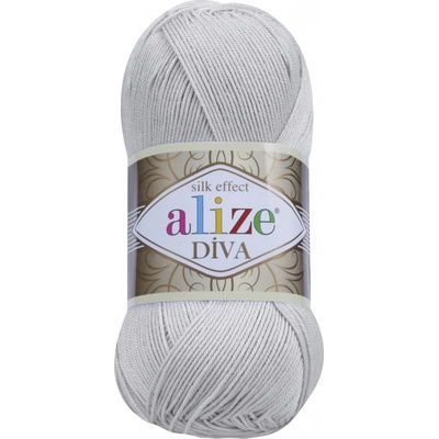 Alize Příze Diva 168 světle šedá