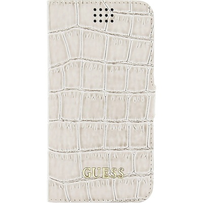 Púzdro Guess Shiny Croco Book Universal Beige M