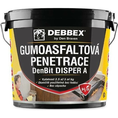 DEBBEX by Den Braven DenBit DISPER A - Gumoasfaltová penetrace Varianta: 5 kg kbelík černá 11021BI