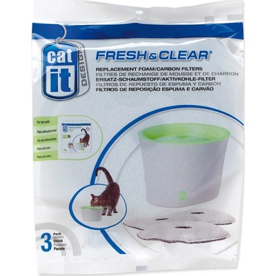 Dogit Fresh&clear náhradní filtr molitan+uhlí do fontány velké 3 ks