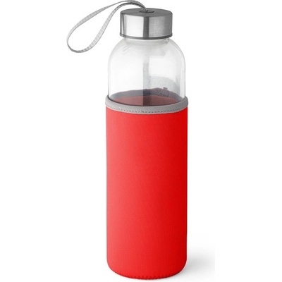 Raise Športová fľaša zo skla a nerezovej ocele 520 ml Červená, 520 ml