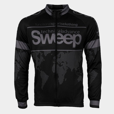 SWEEP Clasic -D015A s dlouhým rukávem ČERNO/ŠEDÝ