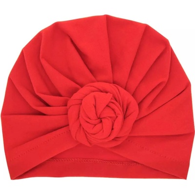 Detská turbanová čiapka červená